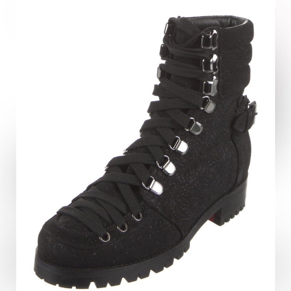 Christian Louboutin Suede Lace up Boots - Picture 3 of 7